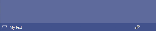 Status bar animating using the StatusAnimation.Sync icon.