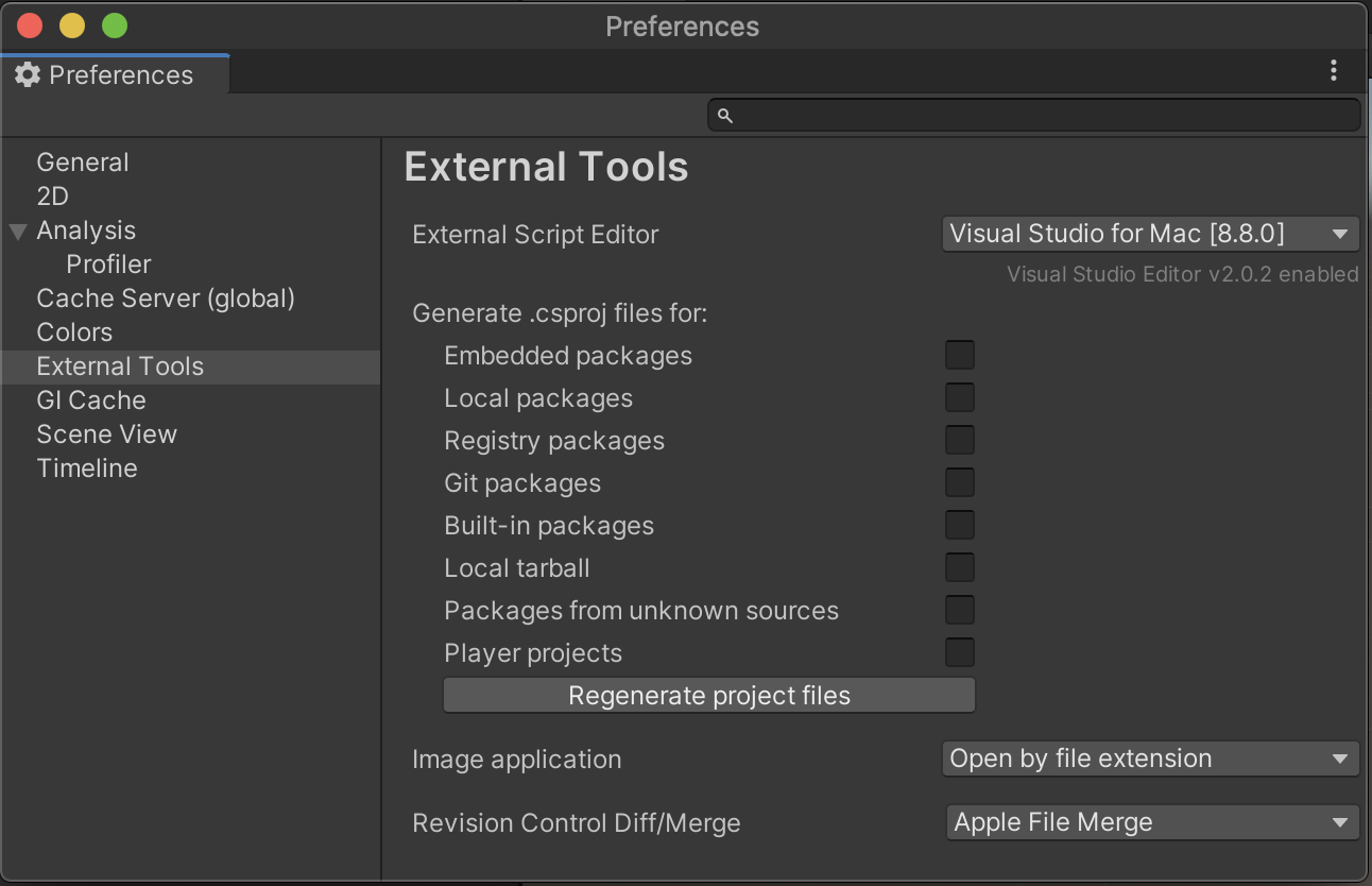 install tools on unity for mac