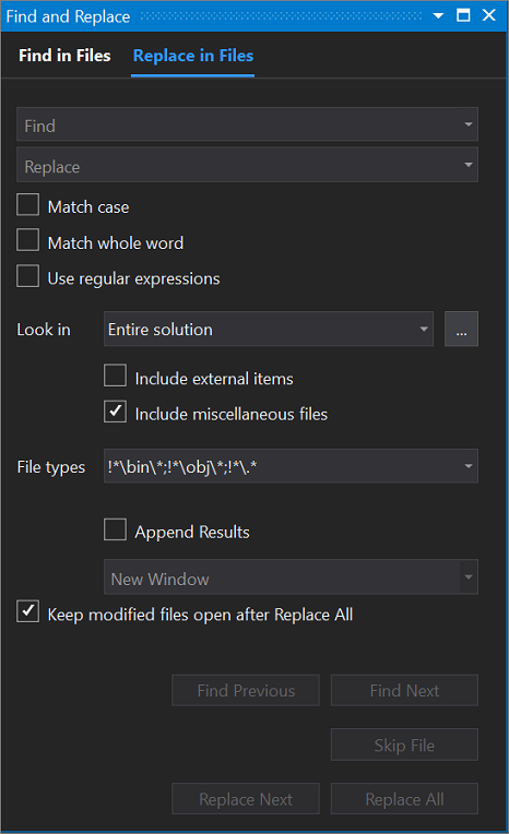 replace-in-files-visual-studio-windows-microsoft-learn