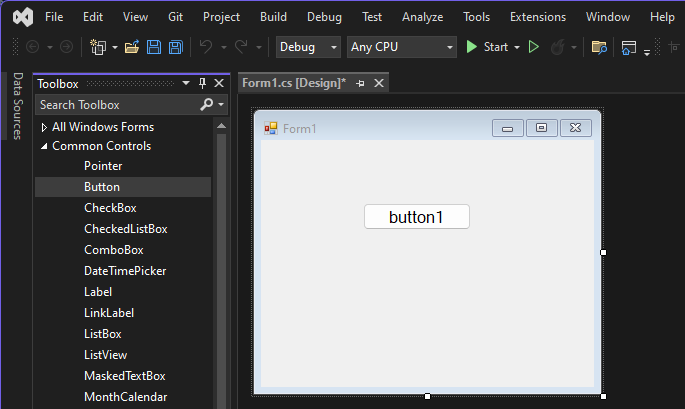 Create a Windows Forms app with C# - Visual Studio (Windows) | Microsoft  Learn