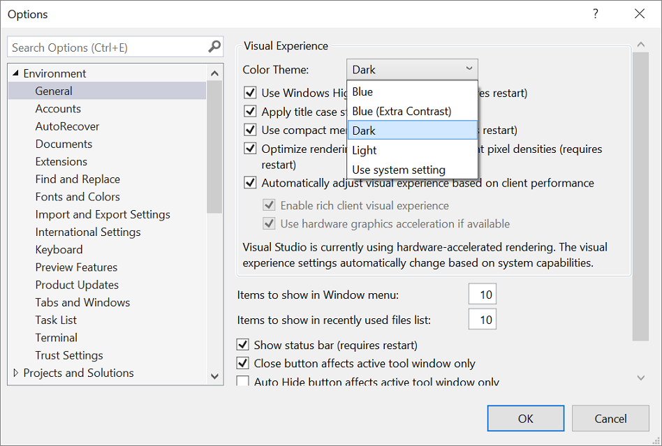 Esitellä 72+ imagen change color visual studio