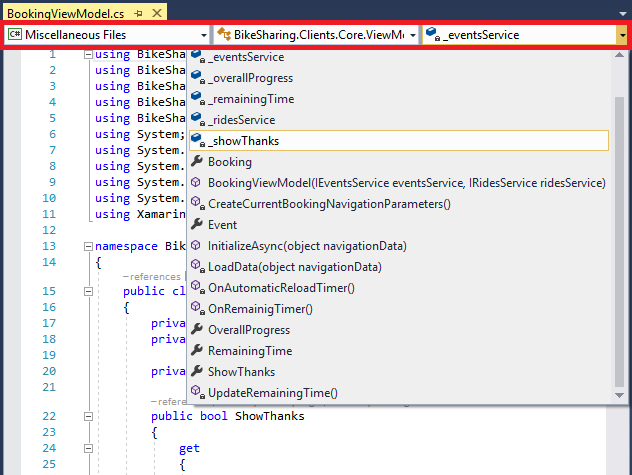 Visual Studio Commands List