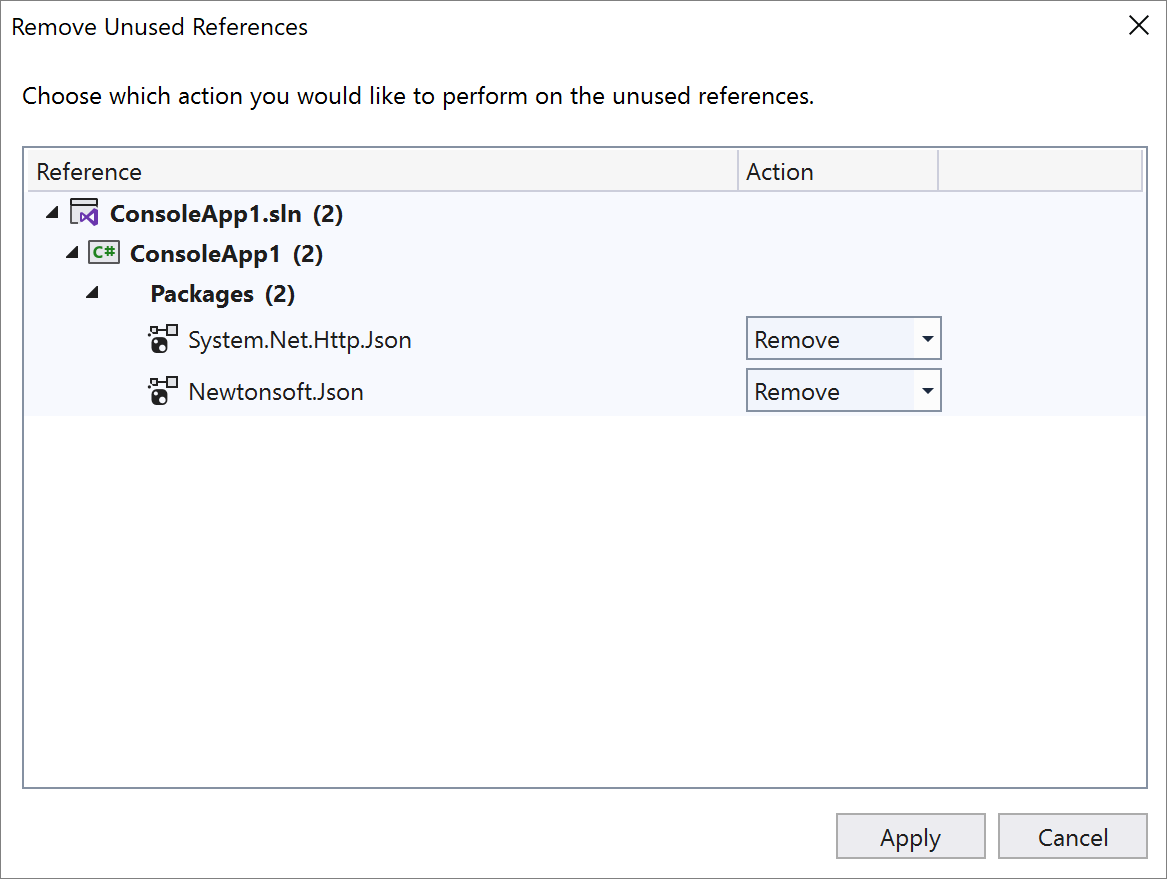 remove-unused-references-visual-studio-windows-microsoft-learn