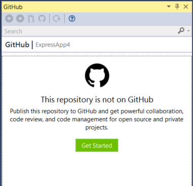 Open the GitHub window