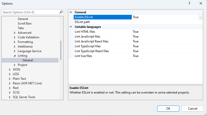 Linting JavaScript in Visual Studio - Visual Studio (Windows) | Microsoft  Learn
