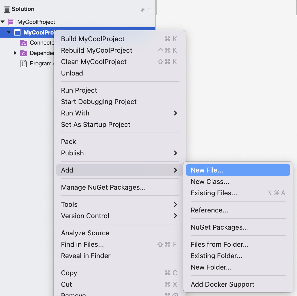 How to create new project in Microsoft Visual Studio Code IDE?
