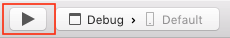 Start debugging button in visual studio for mac