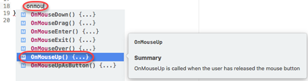 intellisense in Visual Studio for Mac