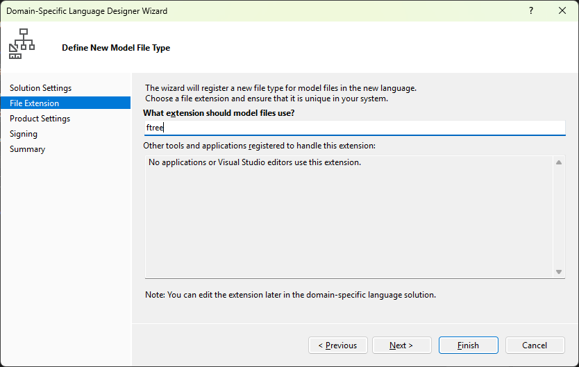 Define new model file type