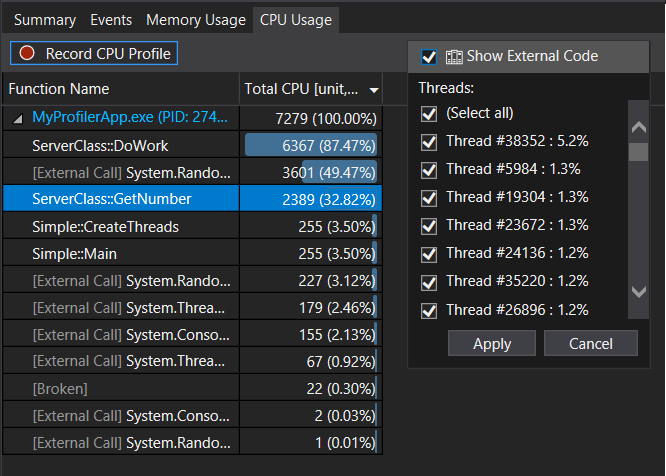 CPU Display Code - Microsoft Apps