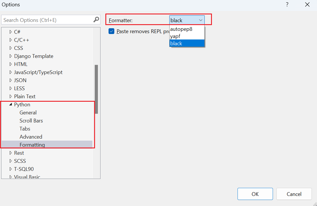 Reformat your python code in Visual Studio - Visual Studio (Windows) |  Microsoft Learn