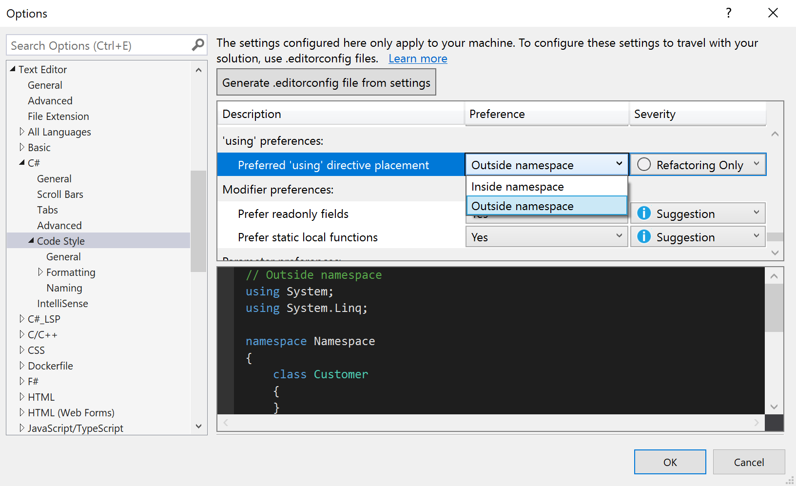 Using c. INTELLITEST Visual Studio 2019.