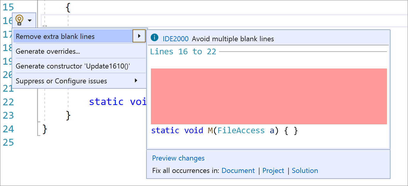 Code fix remove extra blank lines