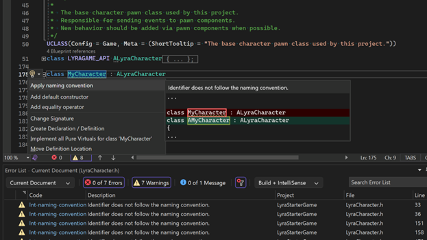 Unreal Engine Naming Convention checker