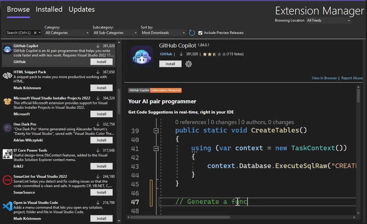 Visual Studio Preview