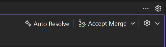 Merge editor toolbar with the Auto Resolve button