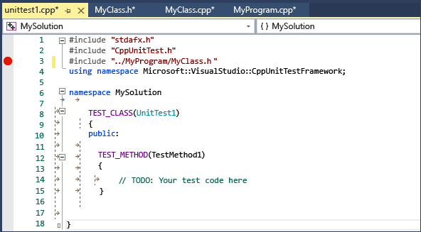 Cpp unit test framework