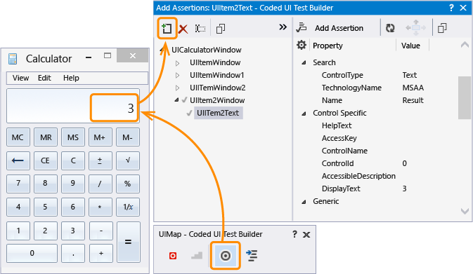 Map the UI text control