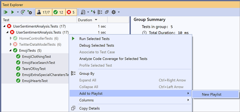 Run unit tests with Test Explorer - Visual Studio (Windows) | Microsoft  Learn