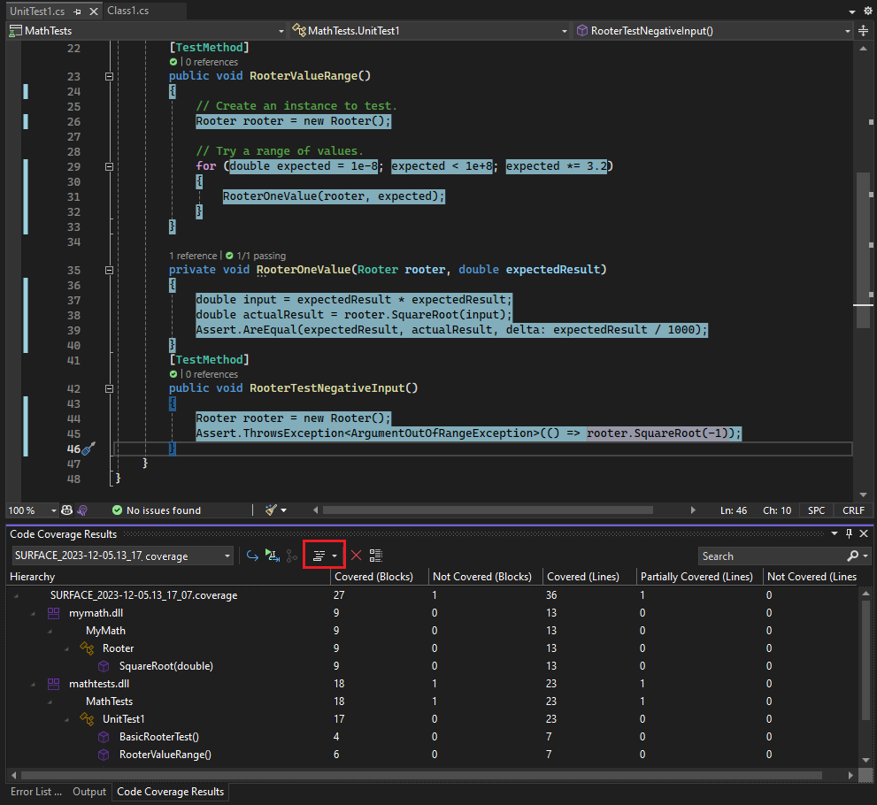 Code coverage testing - Visual Studio (Windows) | Microsoft Learn