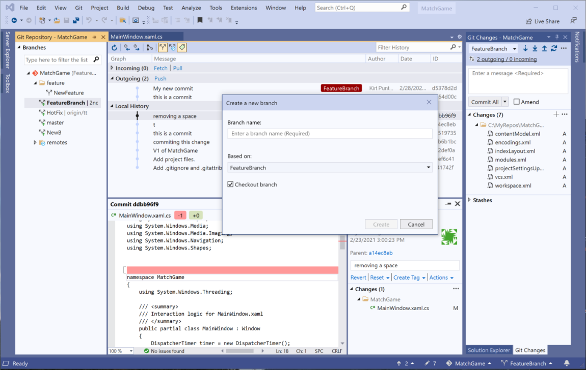 Connect To Git Repository From Visual Studio