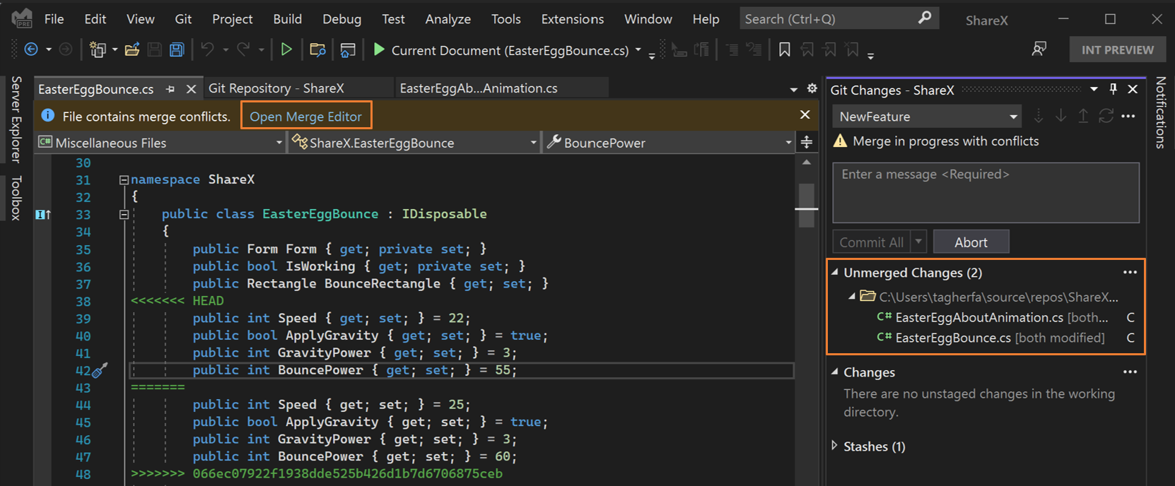 Resolve merge conflicts in Visual Studio | Microsoft Learn