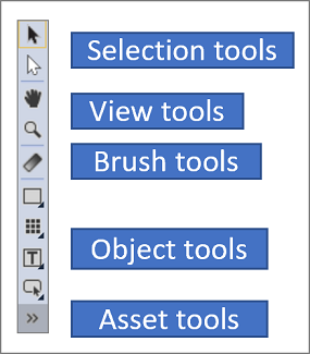 Tools panel in Blend for Visual Studio