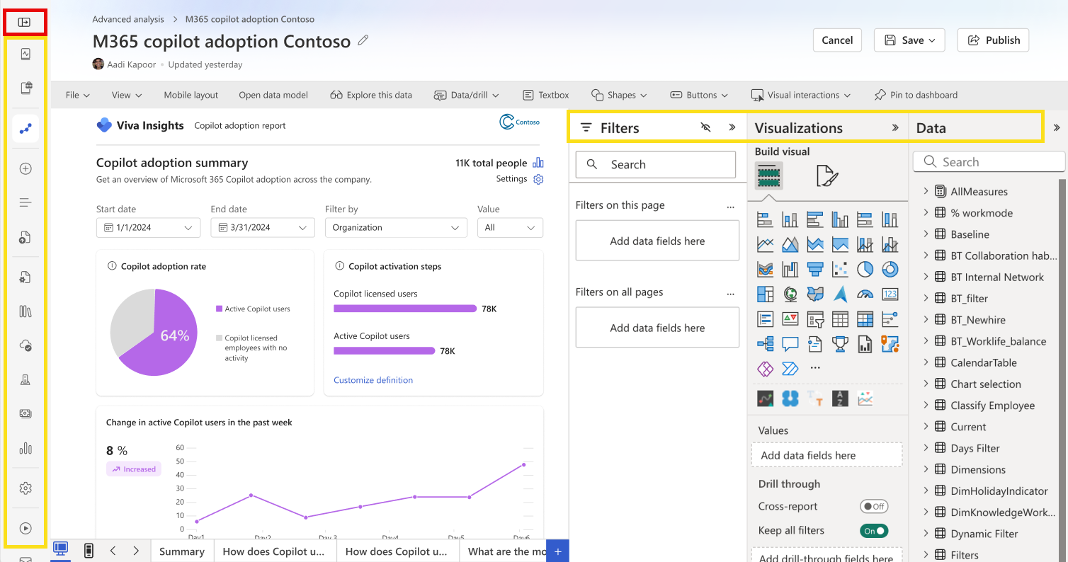 Screenshot that shows how to switch back to the regular menu.