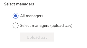 Manager settings