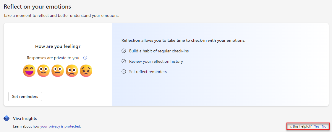 Screenshot showing how to submit feedback in the Insights app