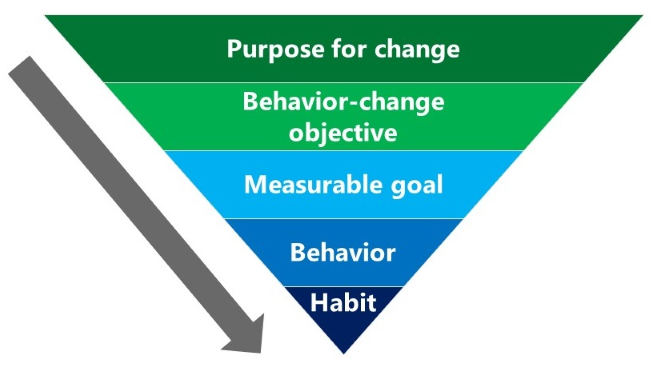 Behavior-change steps.