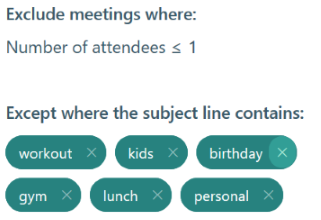 Exclude meetings where.