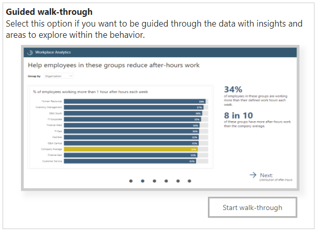 Guided walkthrough in Power BI.