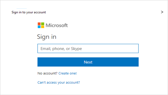Microsoft Entra login.