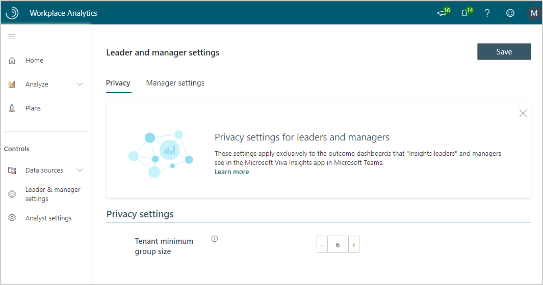 Leader and manager settings