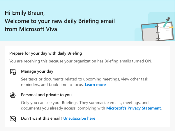 Briefing email overview | Microsoft Learn