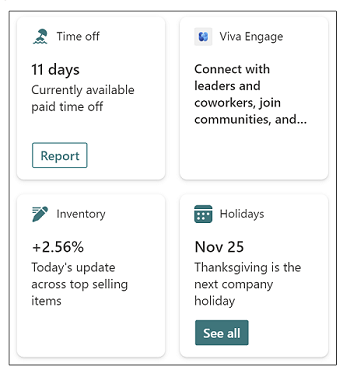 Viva Connections dashboard