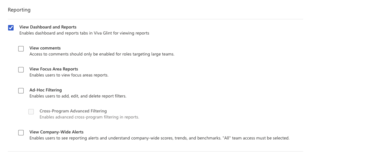 Screenshot that shows User Role perms.