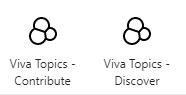 Screenshot of Topics cards in the Viva Connections toolbox.