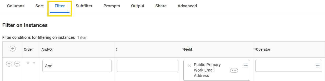 A screenshot shows how to filter out workers who don't have an email. 