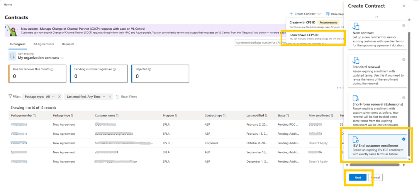 Create agreement package for Non-EA Programs | Microsoft Learn