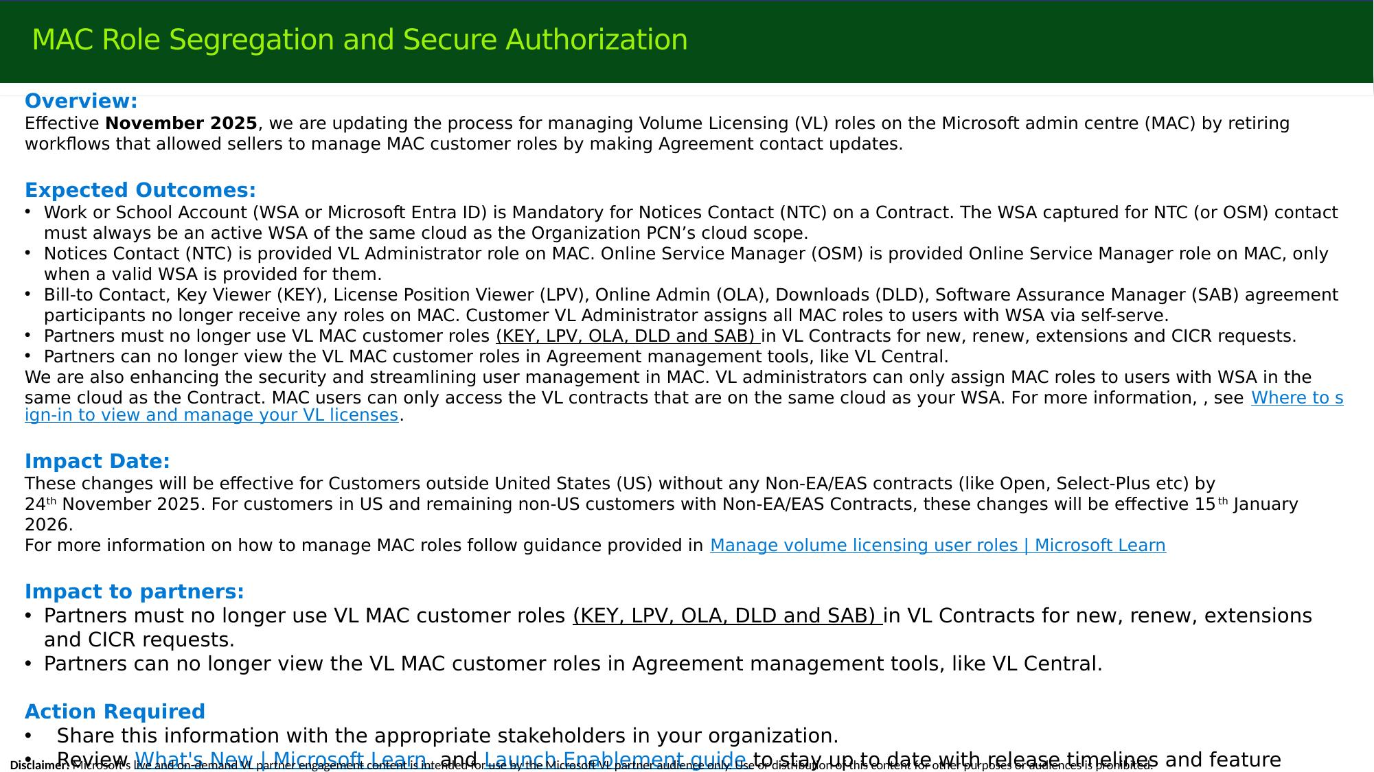 MAC role segregation and secure authorization