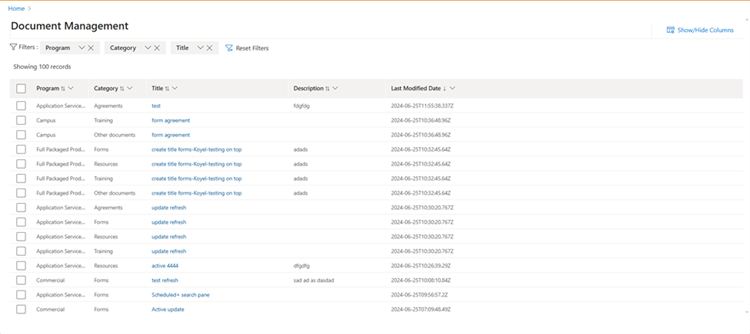 Documents and template hyperlinks