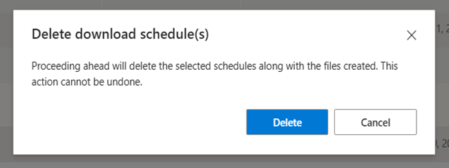 Bulk delete confirmation message.