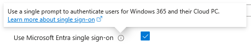Single sign on prompt.