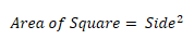 Square Area formula