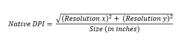 Native DPI formula