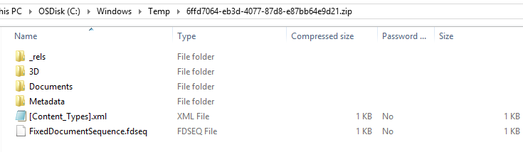 3d builder zip file layout.