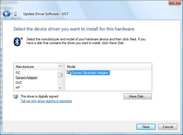 Installing an in-box Bluetooth driver on new hardware - Windows drivers |  Microsoft Learn