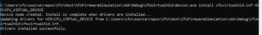 CfuVirtualHid device install success.